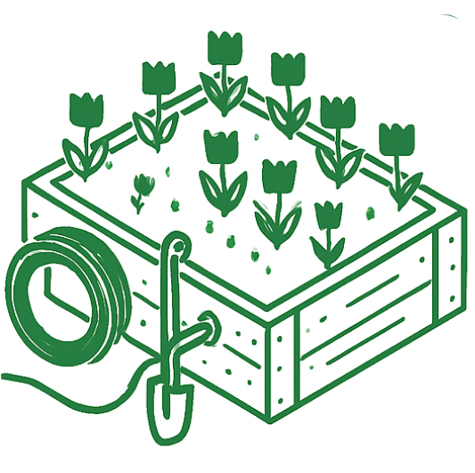 Installation des irrigations des massifs